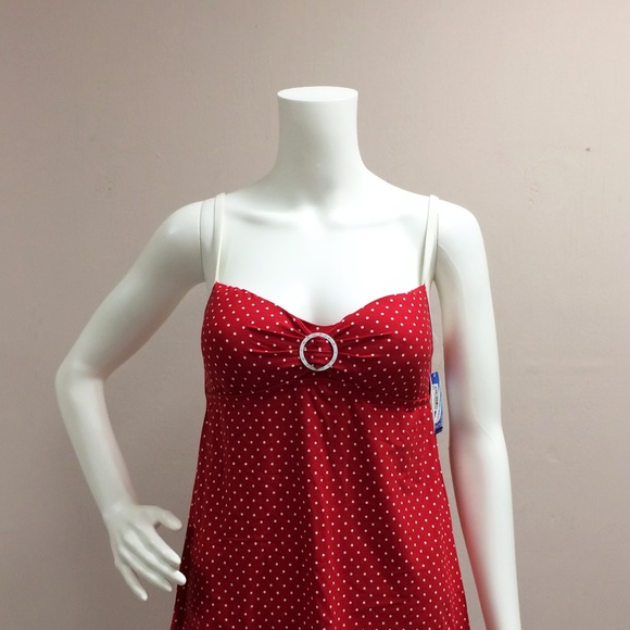 Nautica Red Dress Swimsuit - Picture 2 of 8